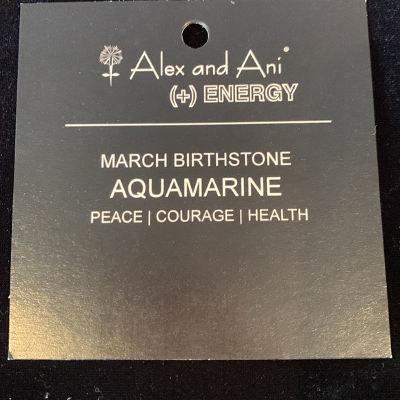Alex and Ani Aquamarine Bracelet (+) Energy NWOT - Picture 3 of 3